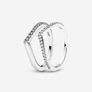 Zestawy Pierścieni Pandora Shimmering Wishbone Kolorowe | SL1602748