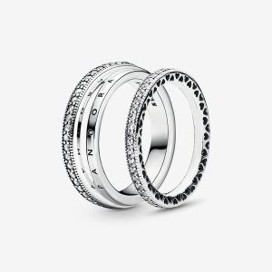 Zestawy Pierścieni Pandora Signature Klasyczne Srebrne | LP9348267