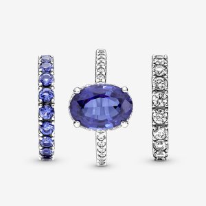 Zestawy Pierścieni Pandora Sparkling Row Eternity Kolorowe | GD0918537