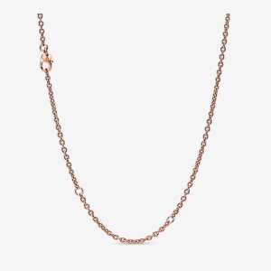 Łańcuch Pandora Cable Różowe Złote | QN7069132