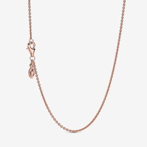 Łańcuch Pandora Klasyczne Cable Różowe Złote | SB2905713