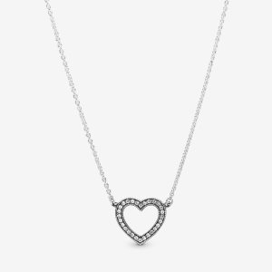 Łańcuch Pandora Loving Hearts of with Clear CZ Srebrne | YA0589126